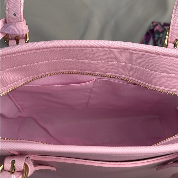 Valentino Orlandi Italian Pink Women's Handbag With Wristlet - Picture 8 of 15